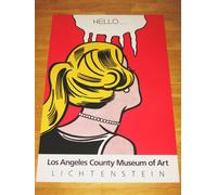 Roy Lichtenstein Mostra Poster "Hello" Los Angeles Art Museum Vintage Mint