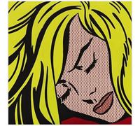 Roy Lichtenstein Ragazza Addormentata 40x40cm Arte da Parete Senza Cornice