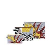 Roy Lichtenstein Whaam! - Tasche con cerniera riciclate, multicolore, L, Valigetta per cosmetici