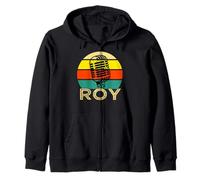 Roy - Microfono retrò con Nome Divertente Musica Anni '80 Amanti Vintage Felpa con Cappuccio