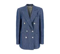 Roy Roger's, ,Jackets ,Donna ,Blu ,2XS Giacca doppiopetto