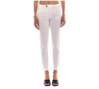 Roy Roger's, ,Trousers ,Donna ,Bianco ,W30 Pantaloni Bianchi in Gabardine Elasticizzata