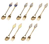 Royal Albert 100 anni di cucchiaino e forchetta rinfrescante SET 10 (1900-1940)