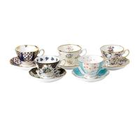 Royal Albert 40017543, Tazze da te con piattino, collezione 1900-1940, set da 5