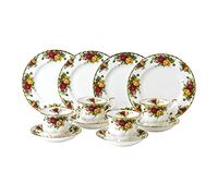Royal Albert 40035301 Old Country Roses Tea Divertente 12 Pezzi Set Bianco, Fine Bone China