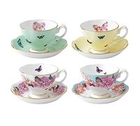 Royal Albert Miranda Kerr Teacups And Saucers (Set of 4), Multicolor by Royal Albert