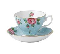 Royal Albert Polka Blu dell'Annata Tazza da tè con piattino