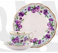Royal Albert Tazza da The con PIATTINO + Piatto 21 CM Pansy