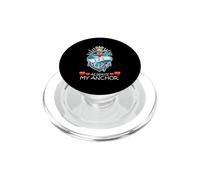 Royal Anchor Emblem with Heart and Dad Tribute PopSockets PopGrip per MagSafe