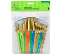 Royal and Langnickel Clear Choice - Set di 15 pennelli per stencil standard, corti, bombati, filberts