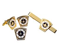 Royal Arch Mark Keystone Tie Bar Spilla Gemelli Masonic Combo Pack, Metallo, non noto