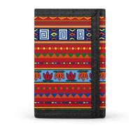 Royal Aztec Tribal Pattern Trifold Portafogli con Porta Soldi e Carte di Credito 8 Slot Portachiavi Finestra Foto per Uomo Donna, Stile 25., Taglia unica, Per tutte le stagioni