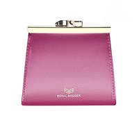 Royal Bagger Bacio Blocco RFID Porta Carte di Credito per le Donne, Vera Pelle di Mucca Portafogli Corti, Moda Vintage Portamonete 3242 (Rosa)