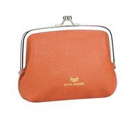 Royal Bagger Portamonete per donna, portamonete Fashion Kiss Lock, borsa portamonete con doppia Clip (Arancione)