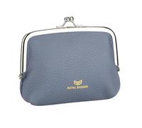Royal Bagger Portamonete per donna, portamonete Fashion Kiss Lock, borsa portamonete con doppia Clip (Blu)