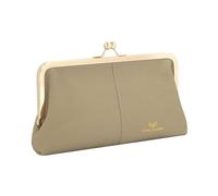 Royal Bagger RFID Kiss Lock Portafoglio, Colore Solido Multi-card Slot Porta Carte, Borse in Vera Pelle per le Donne 1468 (Grigio)