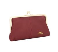 Royal Bagger RFID Kiss Lock Portafoglio, Colore Solido Multi-card Slot Porta Carte, Vera Pelle di Mucca Pochette per le Donne 1468 (Marciume)