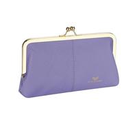 Royal Bagger RFID Kiss Lock Portafoglio, Colore Solido Multi-card Slot Porta Carte, Vera Pelle di Mucca Pochette per le Donne 1468 (Hellviolett)