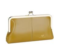 Royal Bagger RFID Kiss Lock Portafoglio, Colore Solido Multi-card Slot Porta Carte, Vera Pelle di Mucca Pochette per le Donne 1468 (Gelb 2468)