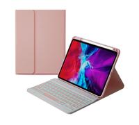Royal Bailey HK-109D Custodia con tastiera Bluetooth per iPad Air4 2020 10.9/ Pro 11 (2021/20/18) Rosa