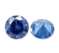 Royal Blue Cubic Zirconia Sintetico Pietra 5A Brillante Taglio Rotondo Sciolto Cz Pietra Per Gioielli Convenienti Che Fanno, 8.0mm-12pcs, Moissanite