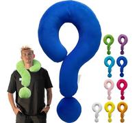 Royal Blue Royal Blue - Cuscino da viaggio portatile a forma di punto interrogativo, cuscino da viaggio in memory foam, cuscino di supporto ergonomico per il collo per aereo in treno e ufficio,