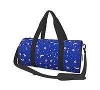 Royal Blue White Moon Stars 2 Borsoni da viaggio Borsoni da palestra Bagagli sportivi Borsa da viaggio grande Borse da fine settimana per uomo e donna