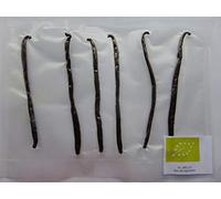Royal Brand Fagioli di vaniglia biologici di grado A, 6 cialde, certificati, baccelli di vaniglia bourbon biologici sono lunghi 15-20,3 cm.