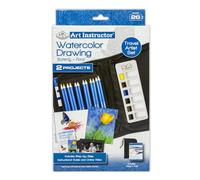 Royal Brush Art Instructor - Set da Viaggio per Disegno ad Acquerello, Piccolo, 26 Pezzi