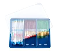 Royal Brush, Big Kids Choice - Set di pennelli e grembiuli, misure assortite, 72 pennelli/12 grembiuli