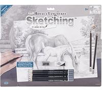 Royal Brush-Pennello Grande, Sketching Made Easy Kit 16 "x 32 cm, Cavallo e Polpaccio