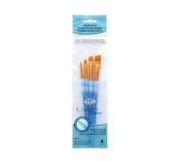 Royal Brush - Set di 4 pennelli angolari in taklon, Colore: Oro