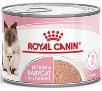 ROYAL CANIN Mother & Babycat Lattina Multipack 12x195G Alimento Completo per Gatte e Gattini da 1 a 4 Mesi di Età CARNI E DERIVATI