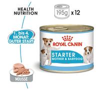 ROYAL CANIN Starter Mousse Mother & Babydog 12x195 g è indispensabile per le cagne durante la gravidanza, l'allattamento e i cuccioli