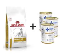 ROYAL CANIN Urinary S/O Moderate Calorie 12kg + ENZO VET Urinary per le malattie del tratto urinario con pollo per cani 3x400g
