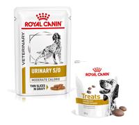 Royal Canin Veterinary Canine Urinary + 3 x 230 g snack gratis! - 12 x 100 g Moderate Calories