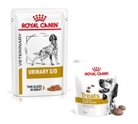 Royal Canin Veterinary Canine Urinary + 3 x 230 g snack gratis! - 12 x 100 g S/O in Salsa
