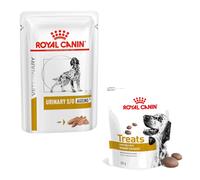 Royal Canin Veterinary Canine Urinary + 3 x 230 g snack gratis! - 12 x 85 g S/O Ageing 7+ Patè
