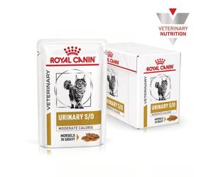 Royal Canin Veterinary Diet Urinary S/O Moderate Calorie multipack 12x85 gr Carne bianca in salsa - Dieta veterinaria per gatti - 1° ORDINE? scegli lo sconto BZR5 / BZR20 + 200 punti fedeltà