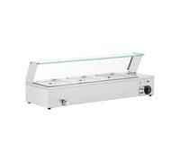 Royal Catering Bagnomaria - 2000 W - 3 GN 1/2 - Rubinetto di scarico - Protezione in vetro RCBM_GN1/2_2