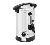 Royal Catering Bollitore Elettrico a Doppia Parete, 6,5 L, 1500 W | Dispenser Bevande Calde, Inox, Funzione Riscaldamento, Acciaio Inox, Plastica, 30 - 110 °C