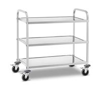 Royal Catering Seconda Mano Carrello di servizio in acciaio inox - 3 ripiani - fino a 240 kg RCSW 3B
