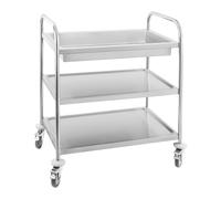 Royal Catering Carrello inox - 2 Mensole - portaposate RCGW 1