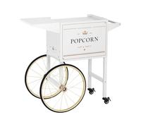 Royal Catering Carretto Per Macchina Per Pop Corn Carrello Pop-Corn RCPT-WGWG-1 (Bianco/Oro, 88 cm, 4 ruote)