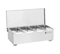 Royal Catering Contenitore portacondimenti - acciaio inox - 4 x 450 ml RCCBS 4