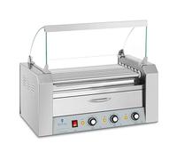 Royal Catering Cuoci würstel a rulli - 7 rulli - Cassetto riscaldante - Acciaio inox RC-RG7DC