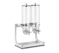 Royal Catering Dispenser per Cereali Distributore di Cereali RCCS-3.5LSS2 (2 x 3,5 litri, 2 contenitori, Acciaio inox)