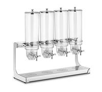 Royal Catering Dispenser per Cereali Distributore di Cereali RCCS-3.5LSS4 (4 x 3,5 litri, 4 contenitori, Acciaio inox)