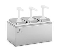 Royal Catering Dispenser per salse - 3 pompe - 3 x 2 L RCDI-6L