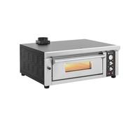 Royal Catering Forno elettrico per pizza 4 x 33 cm 1 camera 4.200 W Pietra chamotte Forno elettrico per pizza Forno pizza professionale